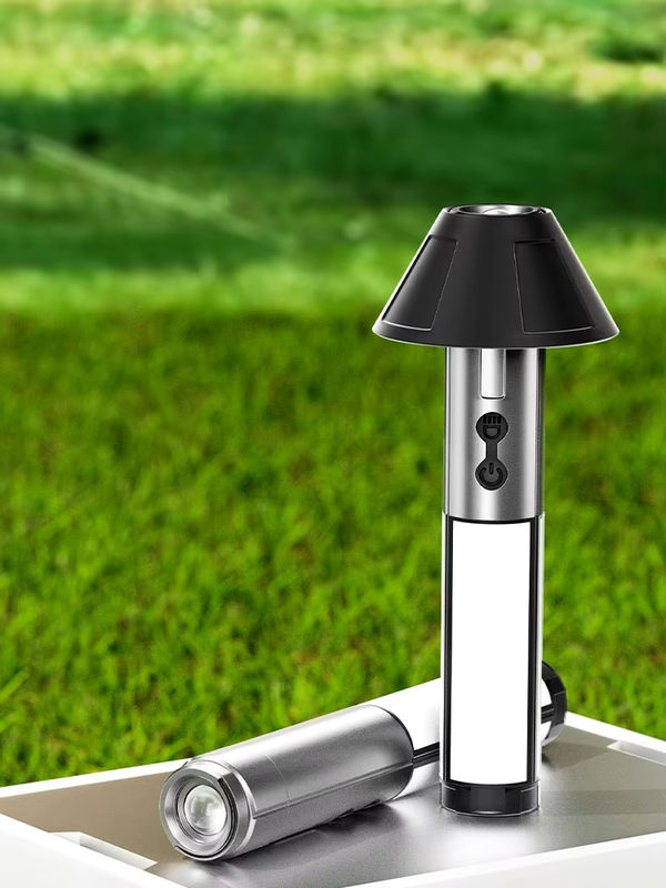 ESMARTER Tragbare Teleskop-LED-Taschenlampe in Silver Black, wiederaufladbar und zusammenklappbar mit COB-Suchscheinwerfer für Camping und Outdoor - Bild 5
