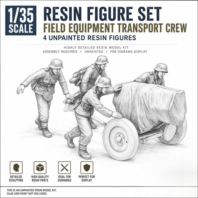 GK Gussharzmodellbausatz, 4 Personen, 1/35, unbemalt - Bild 1