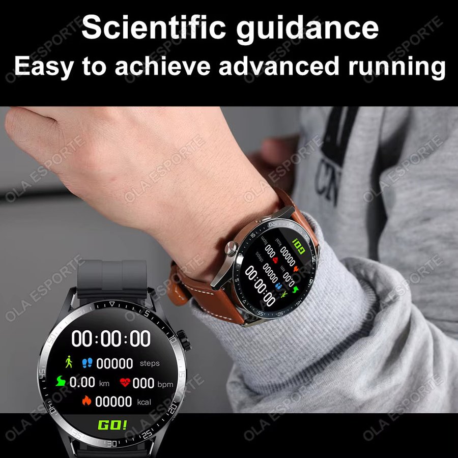 Ola Esporte Smartwatch, Herren, Schwarz, 1,36'', GPS, NFC, Wasserdicht - Bild 4