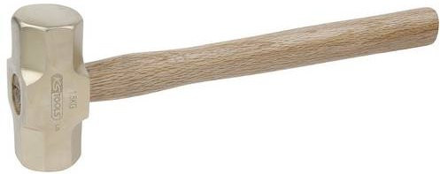 KS Tools Minenhammer aus Aluminium-Bronze mit Holzstiel, Gewicht: 1400 g, Länge: 350 mm - Bild 1