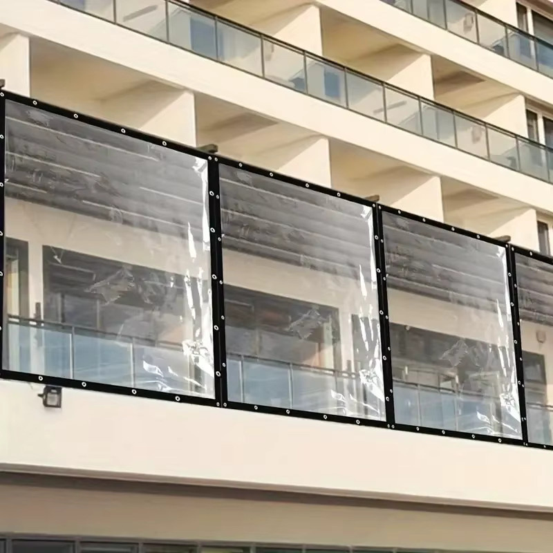 Transparentes Regenschutz-Tuch aus Polyethylen als winddichter Pflanzenschutz und Gewächshausabdeckung mit Perforation - Bild 3
