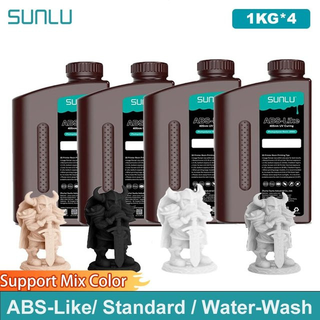 SUNLU 3D-Harz wasserwaschbar beige, 1 kg - Bild 1