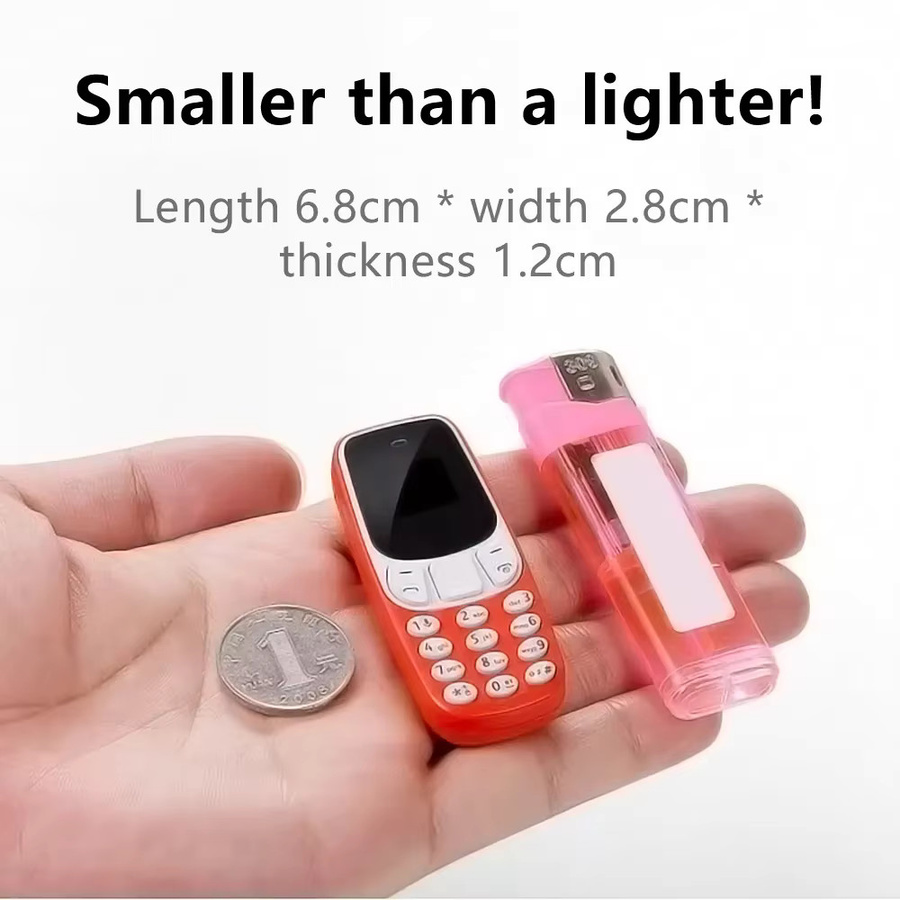 SERVO BM10 Mini-Handy in Pink mit 2 SIM-Karten, Bluetooth-Kopfhörer-Unterstützung und Sprachaufzeichnungsfunktion - Bild 3