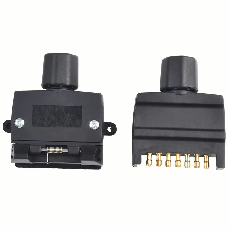 SUITU 7-poliges Anhängerstecker und Steckdose Set in Schwarz für Caravan und Boot - Bild 7