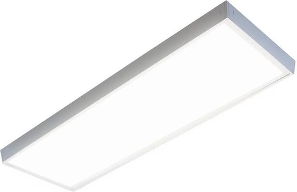 LUXULA LED Panel Rasterleuchte 36W Warmweiß mit Aufbaurahmen und Netzteil, Weiß, B: 120 cm, T: 30 cm