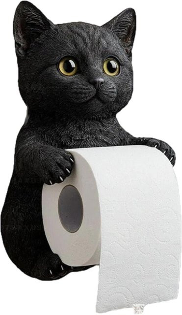 Wandmontierter Toilettenpapierrollen-Spender Cherish Eyes aus Kunststoff in Schwarz - Bild 1