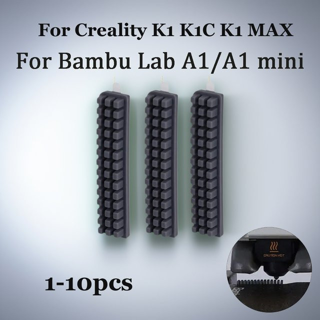 Sirol Silikon Pinsel Düsenreiniger für Creality K1 K1C K1 MAX und Bambu Lab A1 3D Drucker - Bild 1