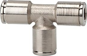 Riegler T-Steckverbindung Metallica für Schlauch-Außendurchmesser 6 mm aus Messing in Silber - Bild 1