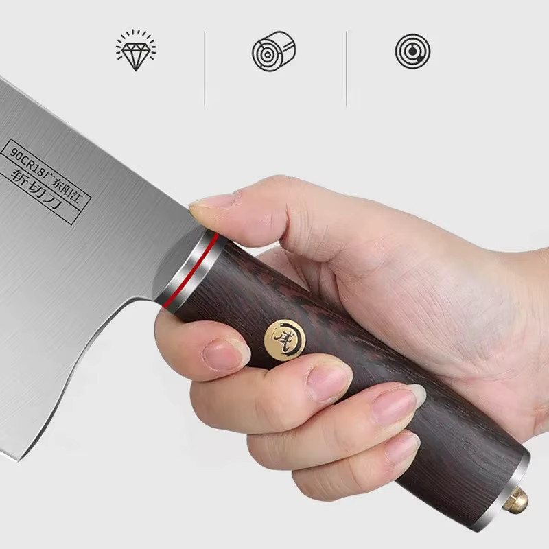 PLYS Hackmesser aus Edelstahl für Fleisch und Knochen, Silber, 9Cr18 Küchenmesser - Bild 5