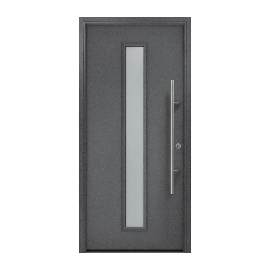 EcoStar Haustür Isopro Secur IPS 020S in Anthrazitmetallic mit Glaseinsatz, RC2, B: 110 cm, H: 210 cm, DIN Rechts - Bild 2