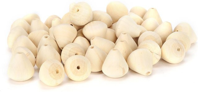 GoolRC Holzperlen Kegel Rundloch, beige, Unisex - Bild 1