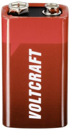 Voltcraft 9V Block-Batterie Alkali-Mangan in Rot mit 550 mAh - Bild 1