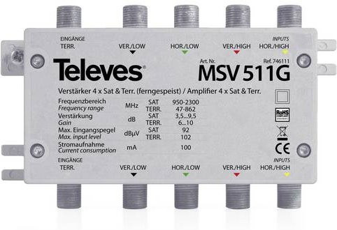 Televes MSV511G SAT-Verstärker in Silber - Bild 1