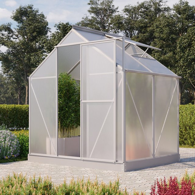 Vitavia Gewächshaus Eos 3100 aus Aluminium mit 3,1 m² Fläche und 6 mm HKP - Bild 1