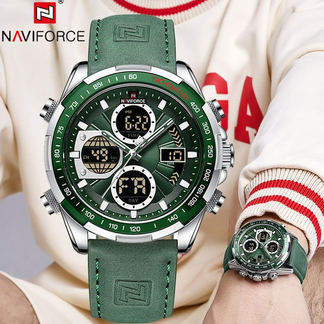 NAVIFORCE Armbanduhr, Chronograph, Quarz, Leder, Herren - Bild 1