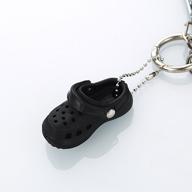 LeeSell Schlüsselanhänger 3D Mini Clog Sandalen, PVC, Weiß, Damen - Bild 1