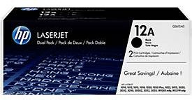 HP Original Toner 12A Doppelpack Schwarz für Laserdrucker - Bild 1