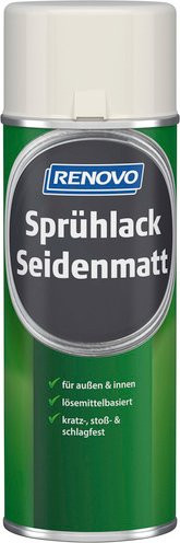 RENOVO Sprühlack für Holz, Reinweiß RAL 9010, seidenmatt, 400 ml - Bild 1