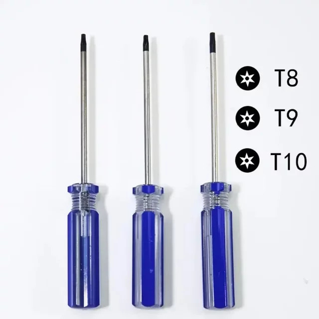 FATCOOL Torx Sicherheitsschraubendreher Set T8 T9 T10 in Blau für Xbox-360 und PS3 zur Reparatur von manipulationssicheren Lochschrauben - Bild 1