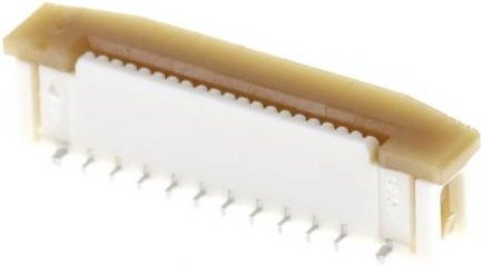Molex FFC/FPC-Anschluss 20-polig in Weiß und Gold mit 0,5 mm Rastermaß - Bild 1