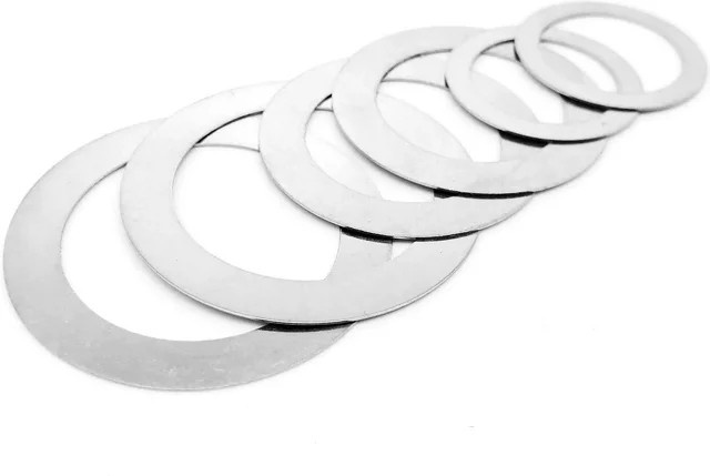 Ultradünne Präzisions-Unterlegscheibe aus Edelstahl 304, flache Wafer-Unterlegscheibe nach DIN 988, Farbe: Silber - Bild 1