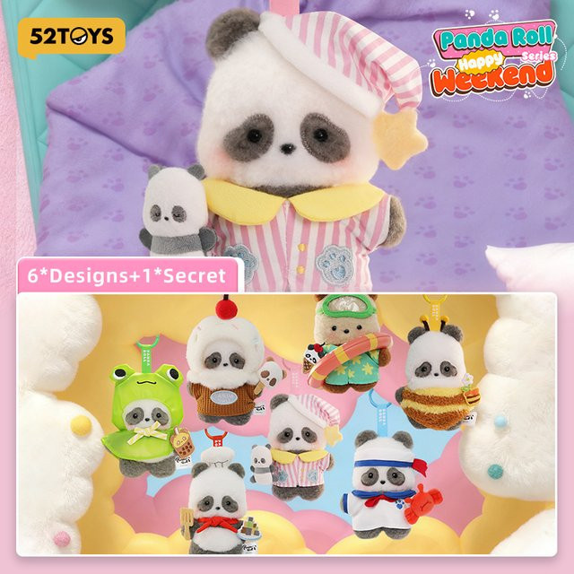 52TOYS Panda Roll Happy Weeken, Blind Box, Plüschtier Actionfigur, 1-teiliges Set - Bild 1