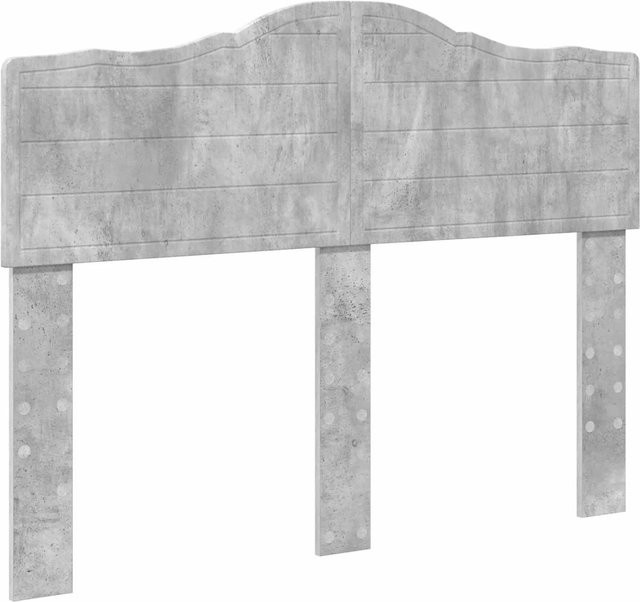 vidaXL Kopfteil für das Bett in Beton-Optik, Grau, Modernes Design aus Holzwerkstoff, Breite: 138 cm - Bild 1
