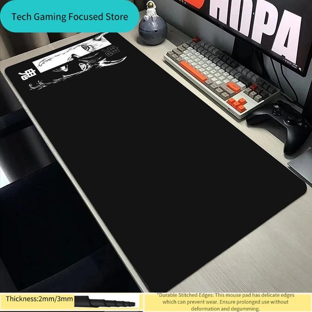 Potdemiel Japan Devil Mauspad XL in Schwarz als weiche Tastaturunterlage und Desktop-Mausmatte - Bild 1