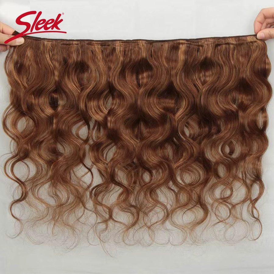 Sleek Brasilianisches Remy Haar Weave Bundles, Körperwelle, Unisex - Bild 3