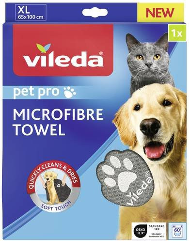 Vileda Pet Pro Microfaser-Handtuch XL in Grau - Bild 1
