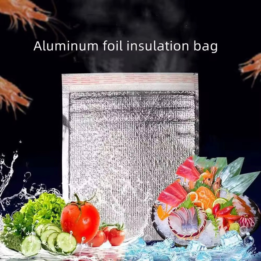 50er Paket Thermische Aluminium-Folientaschen in Silber zur Isolierung von Lebensmitteln und Getränken - Bild 2