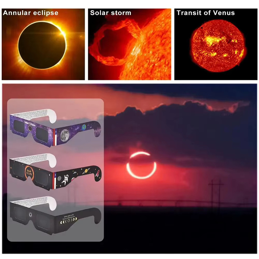 Centechia Solar-Eclipse Sonnenbrille, Unisex, Vollrand, Rechteckig, Kunststoff, Multicolour - Bild 3