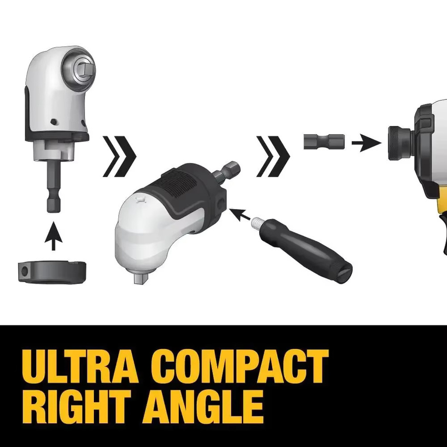 DeWalt DWAMRA38FT FlexTorq Modularer Winkeladapter mit 1/4 Zoll und 3/8 Zoll Vierkant-Antrieb für Elektrowerkzeuge - Bild 1
