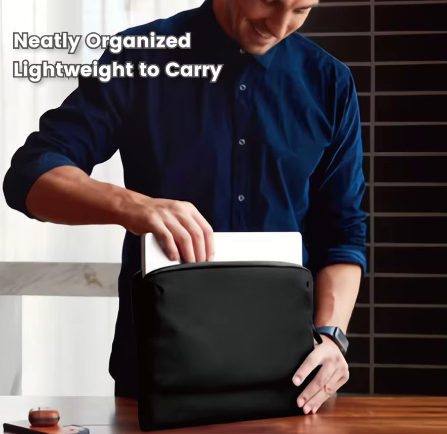 ValueWin Laptop-Hülle für MacBook Neo/Air 13 und MacBook Air 15, tragbare Computer-Tasche mit mehreren Fächern in Blau oder Schwarz - Bild 4