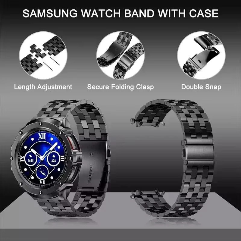 FancyWrist Uhrenarmband Edelstahl, Silber, Samsung Galaxy Watch 5 Pro 45 mm - Bild 2