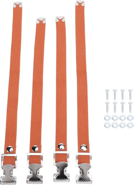 4er-Set TOMTOP Trockenbau-Stelzen-Riemen aus flexiblem Nylon mit Aluminiumlegierung-Schnalle in Braun und Orange - Bild 1