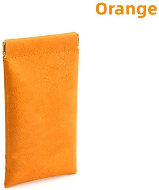 Brillenbeutel PU Leder, Orange - Bild 1