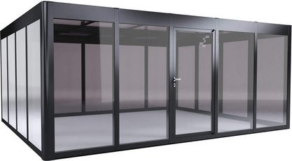 SunElements Gewächshaus Modern 5.4 in Silber, B/H/T: 548 x 229 x 443 cm, UV-beständig und winterfest - Bild 1