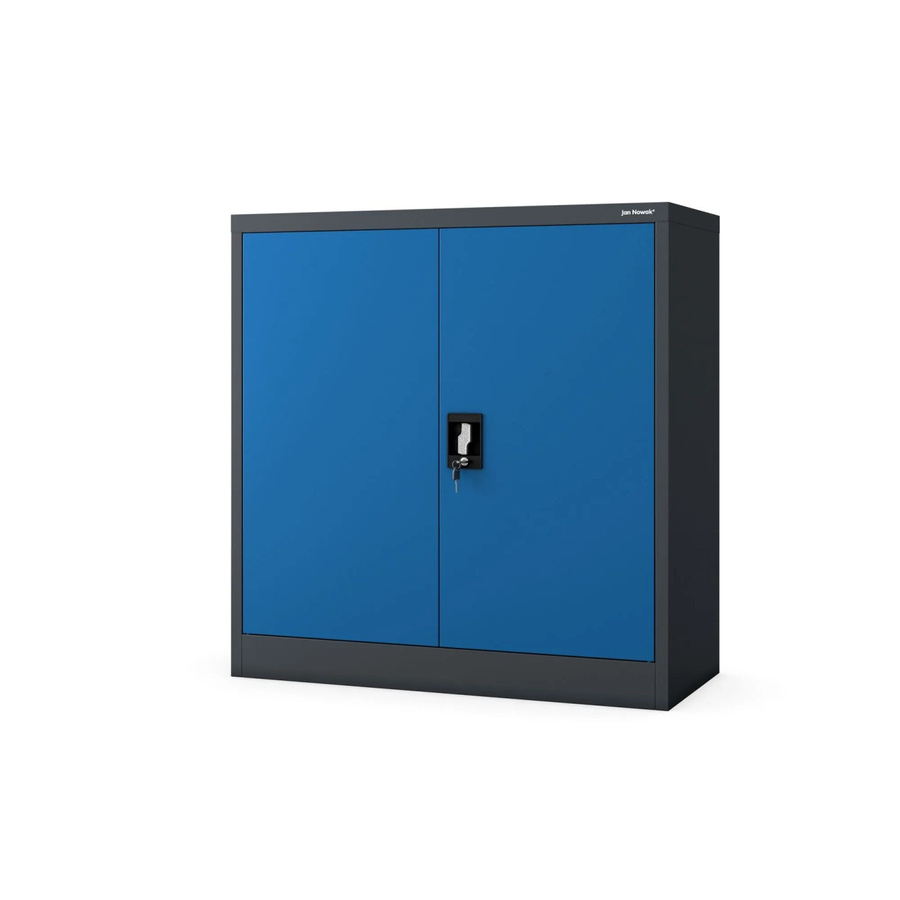 Jan Nowak Metallschrank BEATA Anthrazit-Blau B/T/H: 90 x 40 x 93 cm - Bild 2