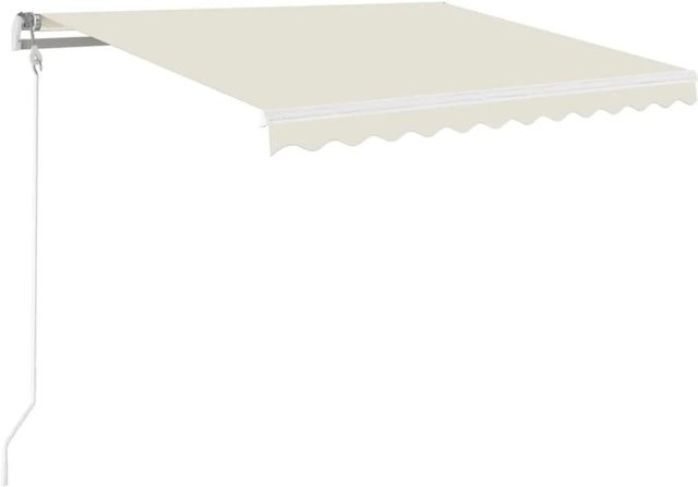Furnicato Automatische Markise aus Aluminium und Polyester in Creme, B/H: 350 x 250 cm - Bild 1