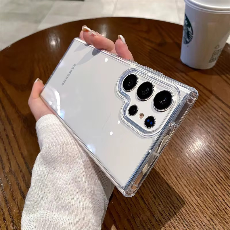 Transparente Hartacryl-Handyhülle für Samsung Galaxy S26 Ultra Plus, stoßfeste und weiche Schutzhülle, klar - Bild 2