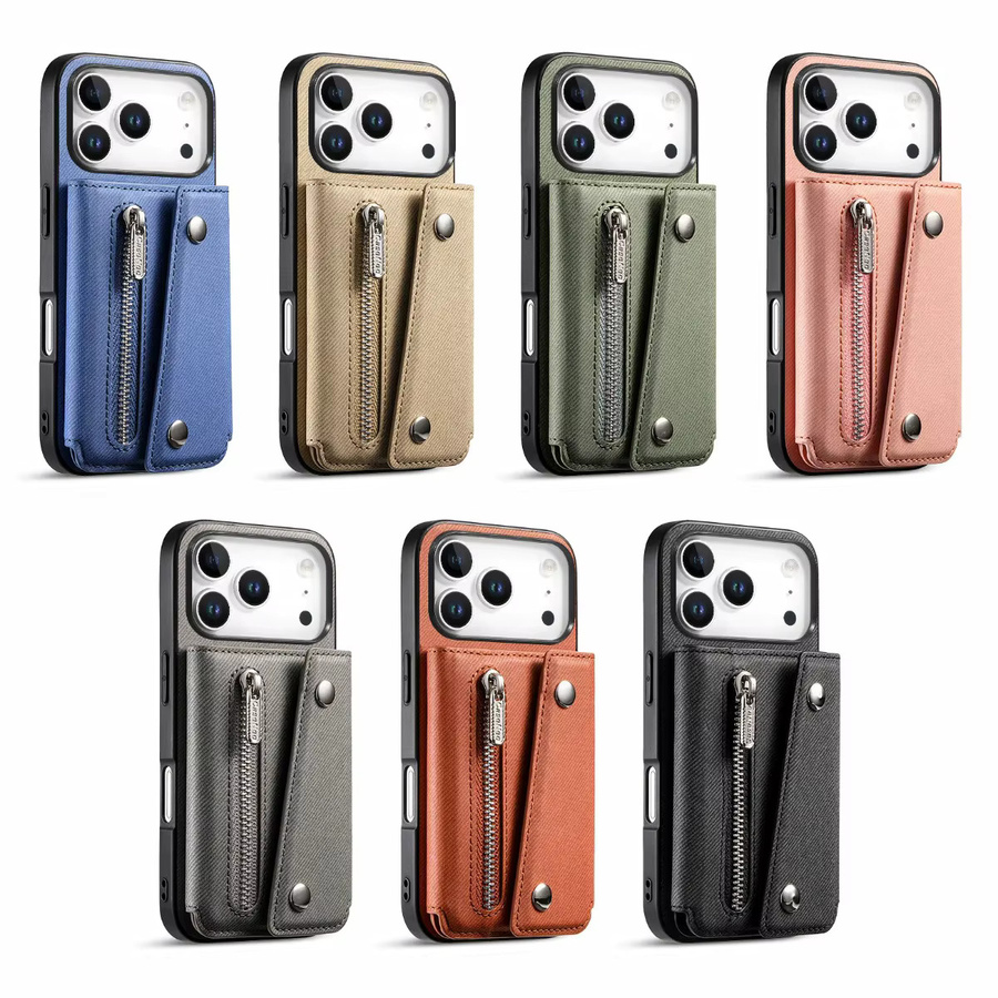 SZMUGUA MagSafe Magnetische Kartenhalter-Reißverschluss-Brieftasche und Handyhülle für iPhone kompatibel mit iPhone 17 Pro Max, 16, 15, 14, 13, 12, 11 in Blau und Pink - Bild 6