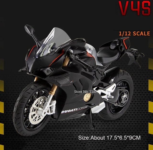 Linyi toy car Frühling Brise 450Sr V4S Motorräder Spielzeugmodelle, 1:12 Skala, Metall Druckguss, ab 14 Jahren - Bild 1