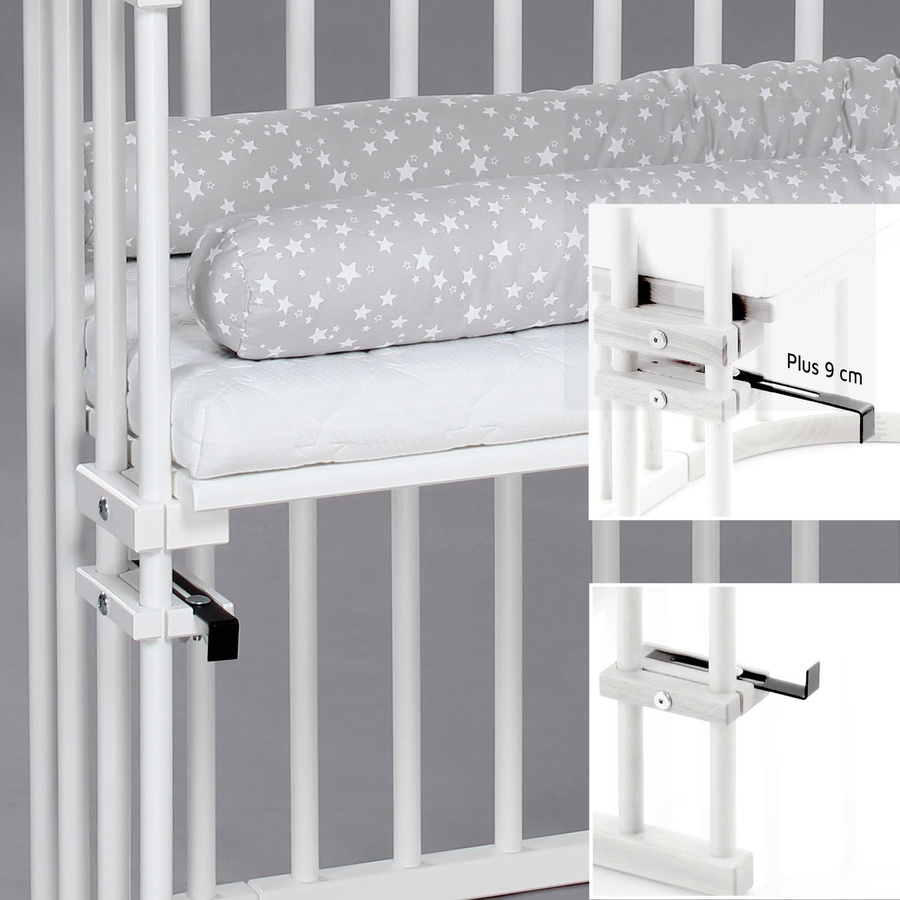 Babybay Beistellbett Original mit Matratze Classic Soft in Weiß, Buche, B/T: 81 x 43 cm - Bild 1