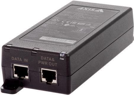 Axis Communications AXIS Midspan Power Injector Schwarz 30 Watt für AXIS P1455-LE und Q60 Series (02208-001) - Bild 1