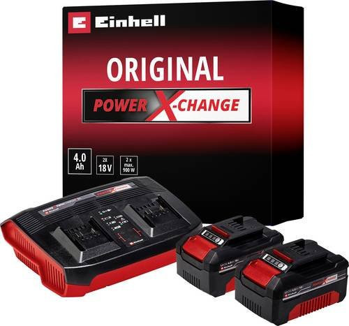 Einhell Power X-Change PXC-Starter-Kit mit 2x 4,0Ah Akkus und Twincharger Ladegerät in Schwarz-Rot - Bild 2