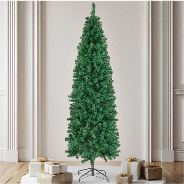 tectake Weihnachtsbaum Comet, künstlich in Grün, mit dichten Nadeln und Metallständer, B/T/H: 70 x 70 x 200 cm - Bild 1