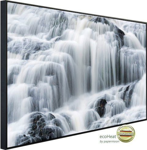 papermoon EcoHeat Bond Falls Infrarotheizung in Schwarz und Weiss mit Matt-Effekt und App-Steuerung - Bild 1