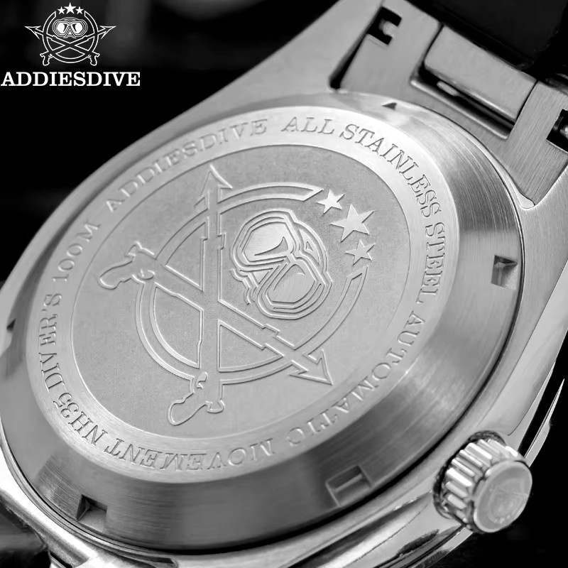 ADDIESDIVE Armbanduhr, Automatik, Edelstahl, Saphirglas, Grün, Herren - Bild 3