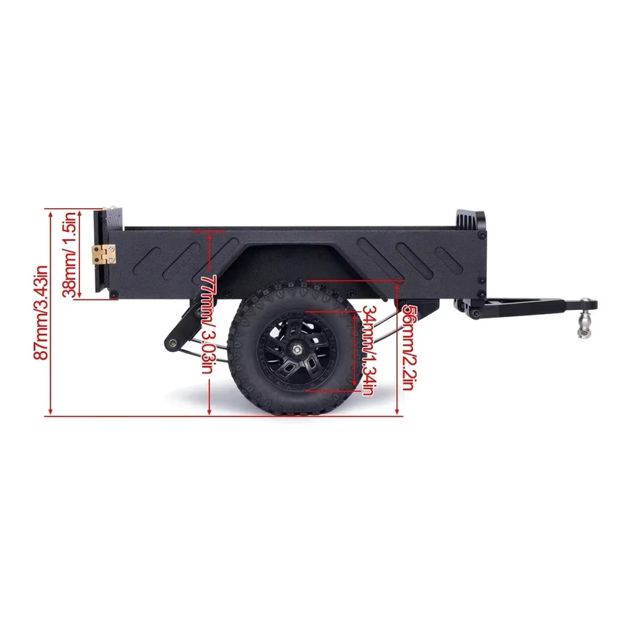 MALOM RC Allzweckwagen aus Aluminiumlegierung mit Anhängerkupplung, Zubehör - Bild 2